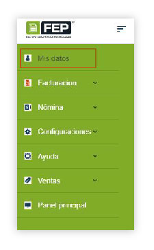Nos dirigimos a: “Mis datos”.